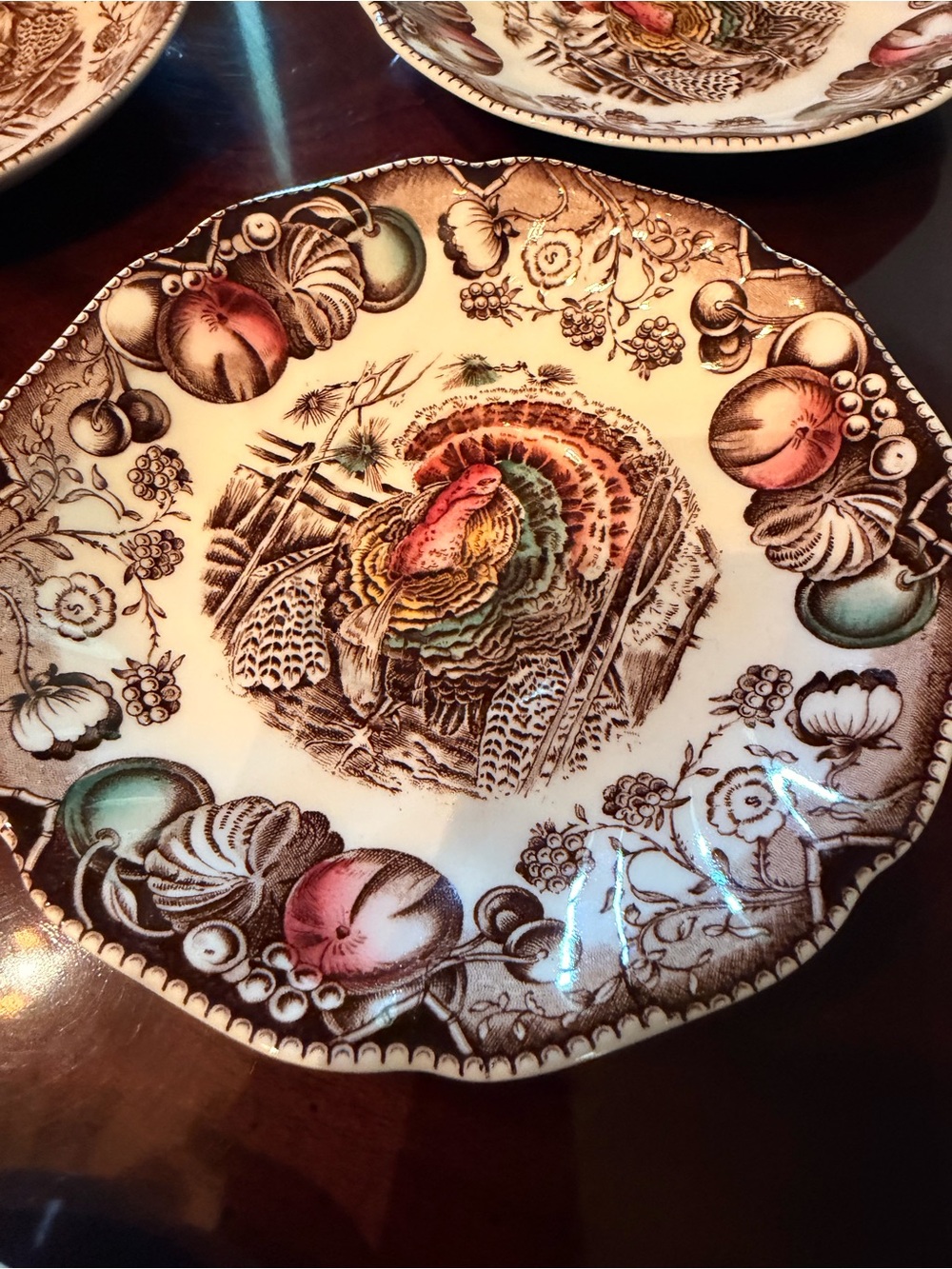 Johnson Brothers His Majesty Turkey, Fruits, Nuts Cup and Sauer, Made in England - Picture 8 of 16